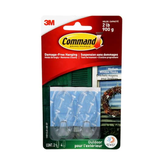 3M Command™ Medium Clear Window Hooks Michaels - Main Image